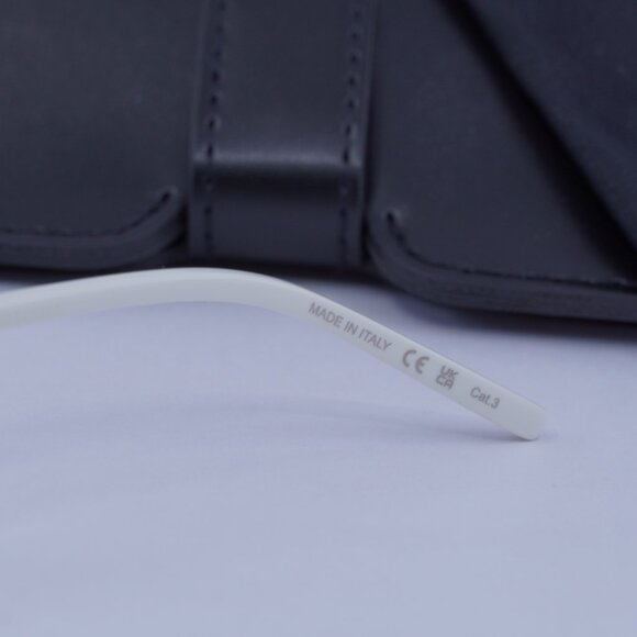 Saint Laurent SL703 003 Cat Eye Sunglasses - Ivory/Grey - Picture 8 of 9